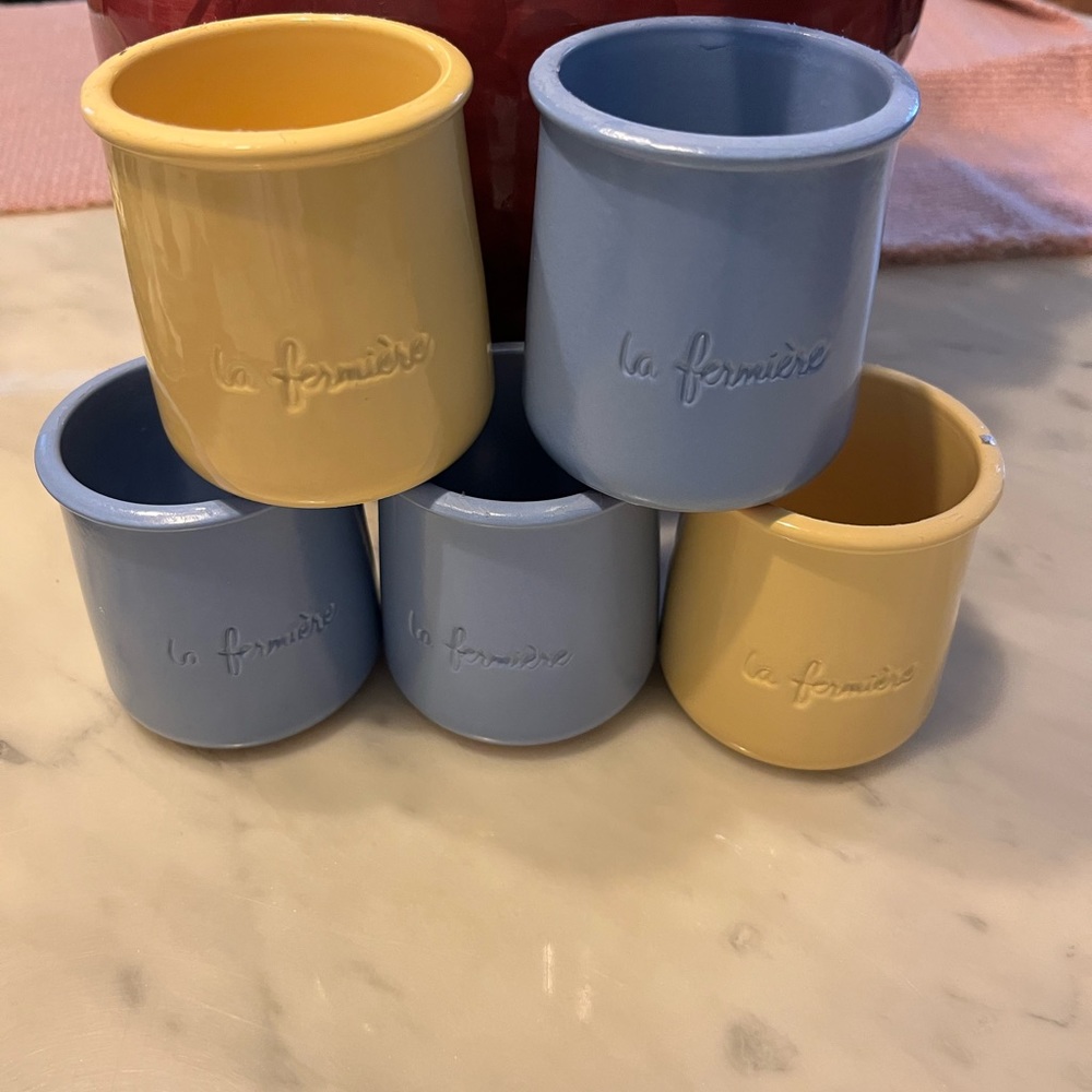 Set of (5) LA Fermière  pottery jar
